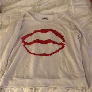 Lauren Moshi lips sweatshirt